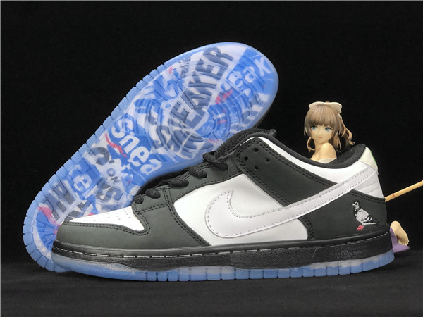 Men's Dunk Low SB White/Black Shoes 063 Men's Dunk Low SB White/Black Shoes 063